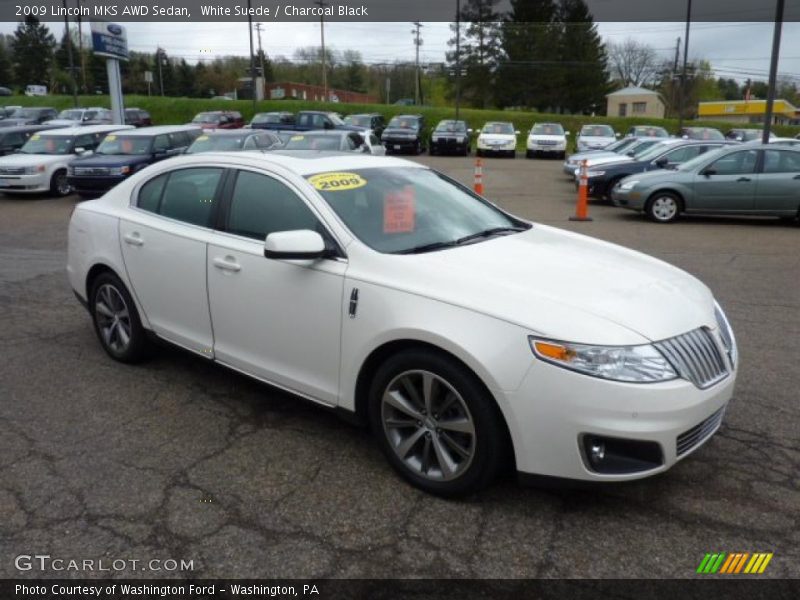 White Suede / Charcoal Black 2009 Lincoln MKS AWD Sedan