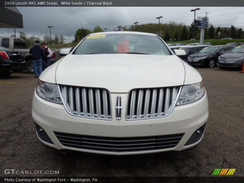 White Suede / Charcoal Black 2009 Lincoln MKS AWD Sedan