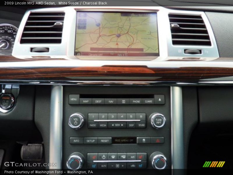 White Suede / Charcoal Black 2009 Lincoln MKS AWD Sedan