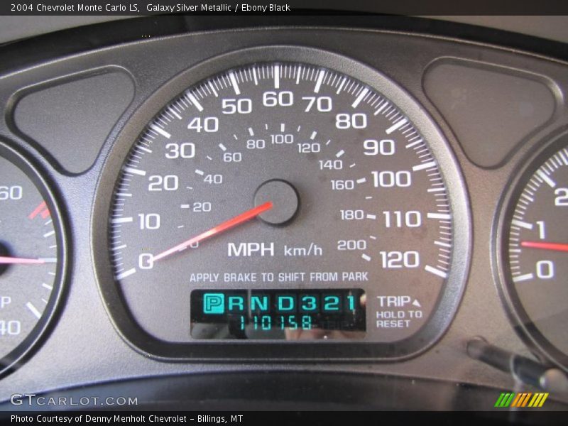 Galaxy Silver Metallic / Ebony Black 2004 Chevrolet Monte Carlo LS