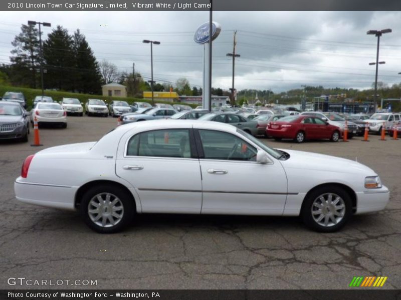 Vibrant White / Light Camel 2010 Lincoln Town Car Signature Limited