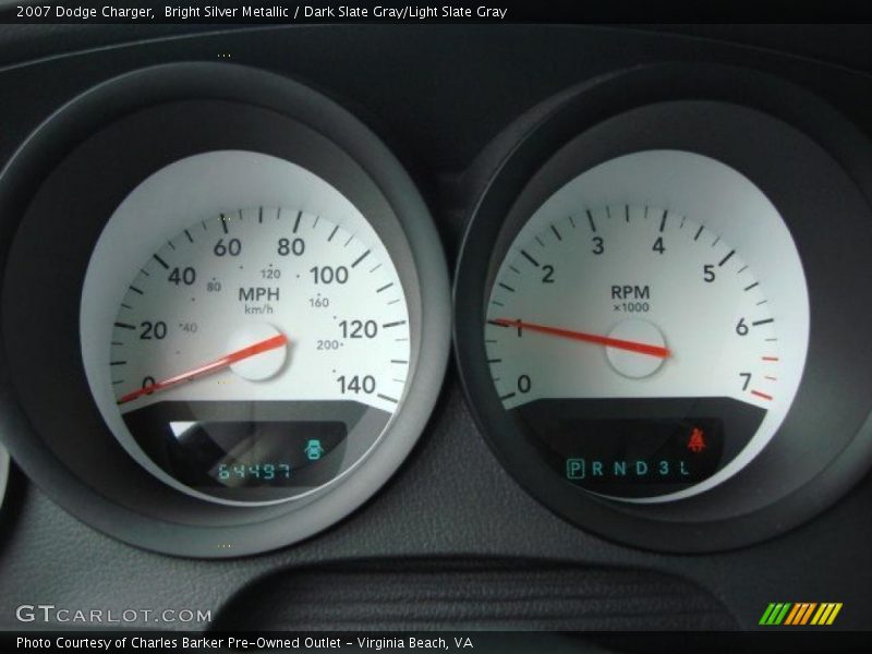 Bright Silver Metallic / Dark Slate Gray/Light Slate Gray 2007 Dodge Charger