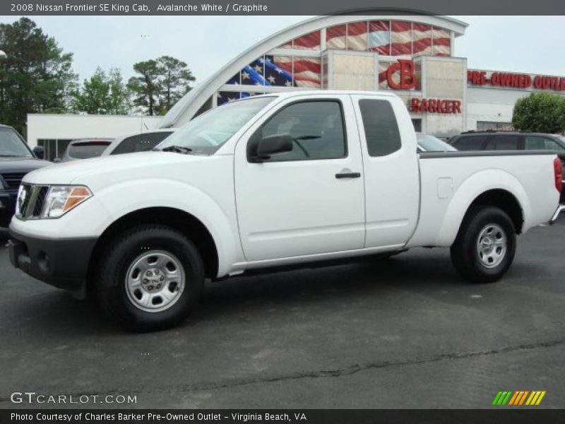 Avalanche White / Graphite 2008 Nissan Frontier SE King Cab
