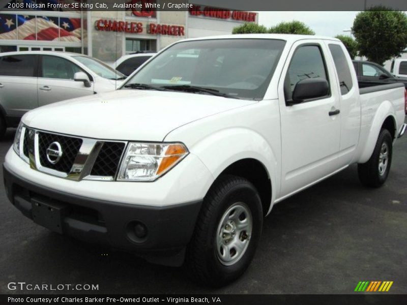 Avalanche White / Graphite 2008 Nissan Frontier SE King Cab