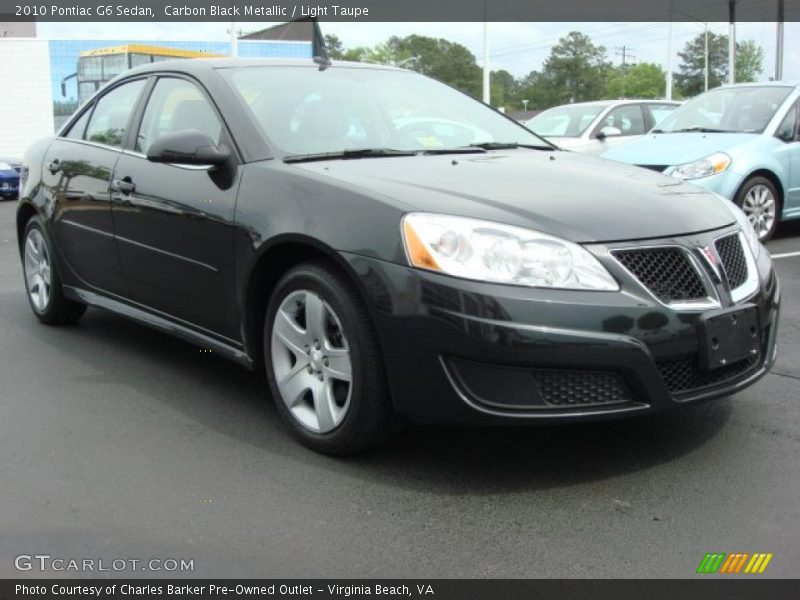 Carbon Black Metallic / Light Taupe 2010 Pontiac G6 Sedan