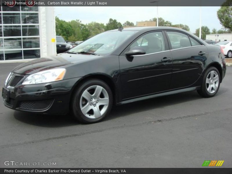 Carbon Black Metallic / Light Taupe 2010 Pontiac G6 Sedan