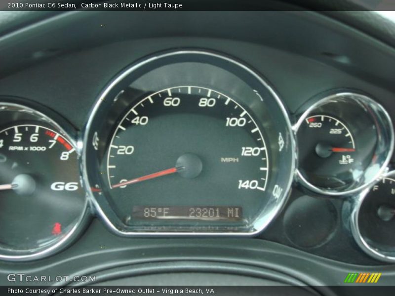 Carbon Black Metallic / Light Taupe 2010 Pontiac G6 Sedan