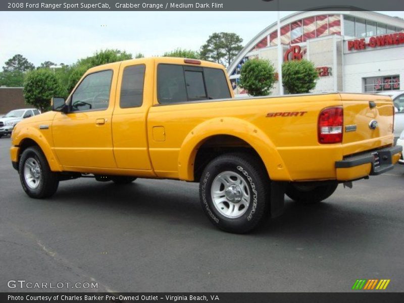 Grabber Orange / Medium Dark Flint 2008 Ford Ranger Sport SuperCab