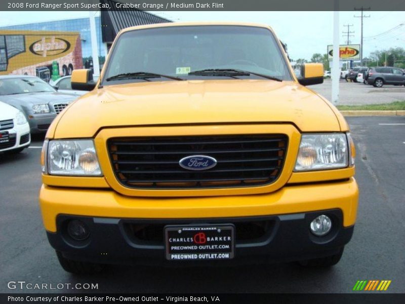 Grabber Orange / Medium Dark Flint 2008 Ford Ranger Sport SuperCab