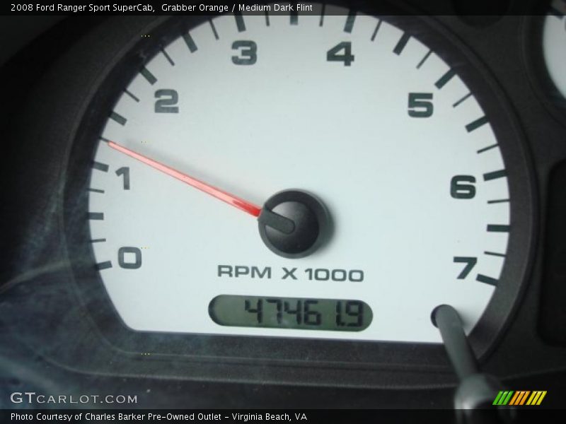 Grabber Orange / Medium Dark Flint 2008 Ford Ranger Sport SuperCab