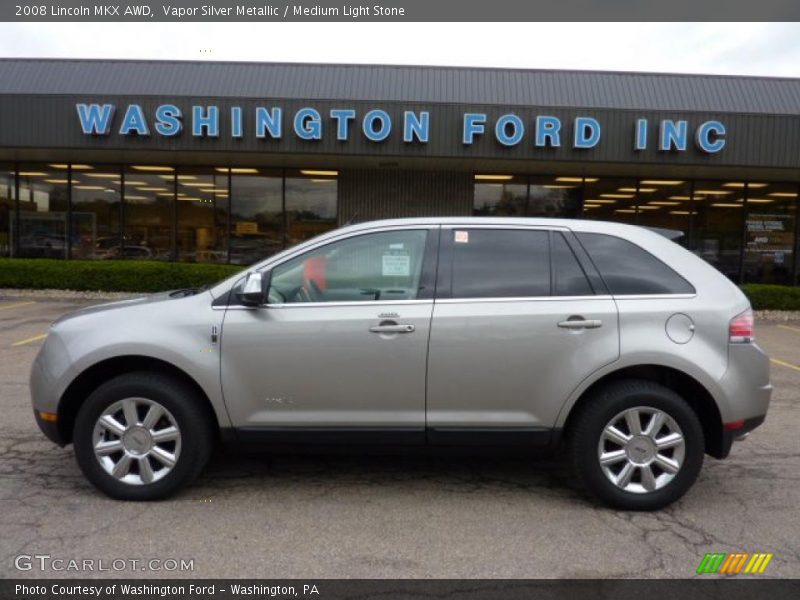 Vapor Silver Metallic / Medium Light Stone 2008 Lincoln MKX AWD