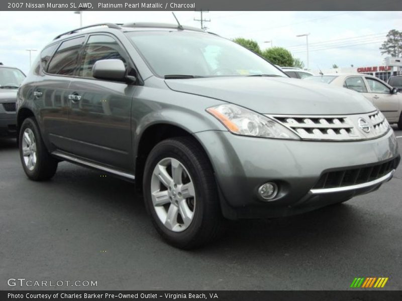 Platinum Pearl Matallic / Charcoal 2007 Nissan Murano SL AWD