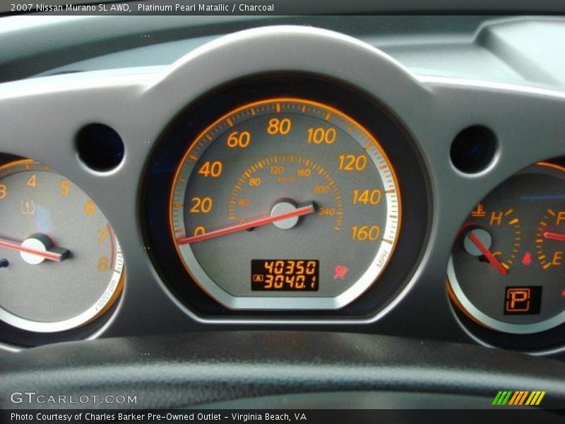 Platinum Pearl Matallic / Charcoal 2007 Nissan Murano SL AWD