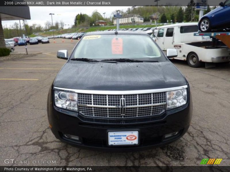 Dark Ink Blue Metallic / Charcoal Black 2008 Lincoln MKX AWD
