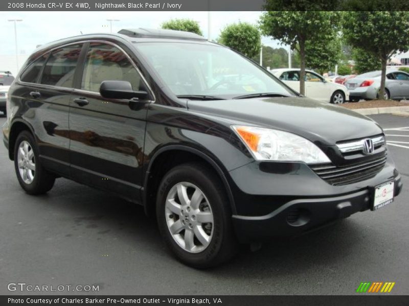 Nighthawk Black Pearl / Ivory 2008 Honda CR-V EX 4WD