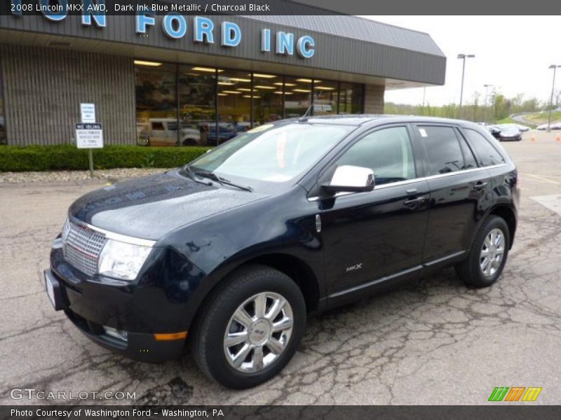 Dark Ink Blue Metallic / Charcoal Black 2008 Lincoln MKX AWD