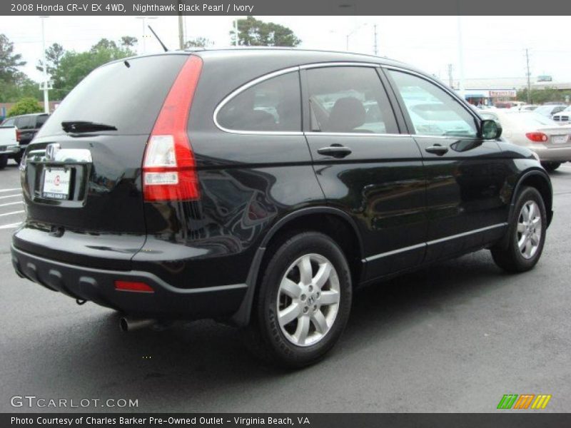 Nighthawk Black Pearl / Ivory 2008 Honda CR-V EX 4WD
