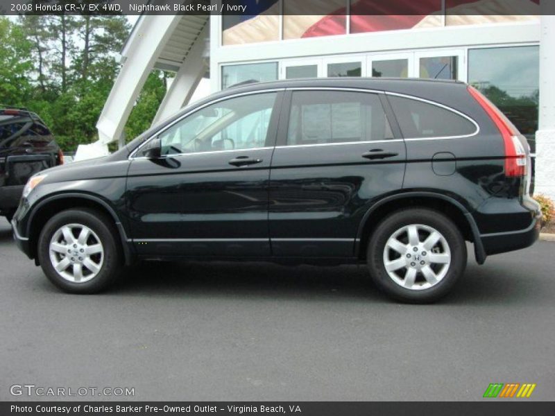Nighthawk Black Pearl / Ivory 2008 Honda CR-V EX 4WD