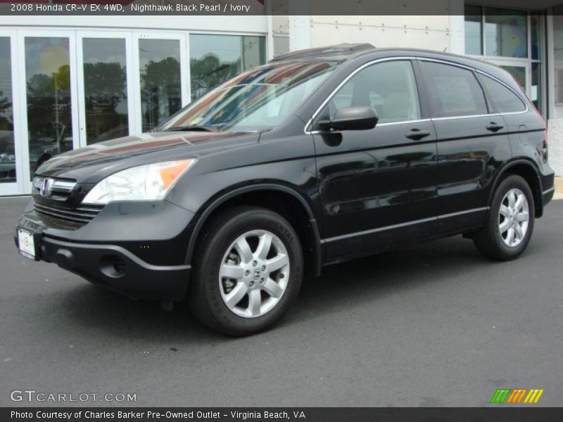 Nighthawk Black Pearl / Ivory 2008 Honda CR-V EX 4WD