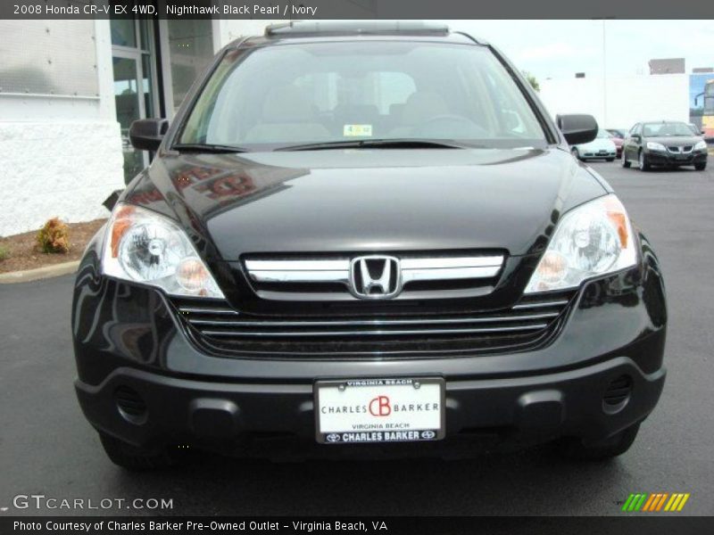 Nighthawk Black Pearl / Ivory 2008 Honda CR-V EX 4WD