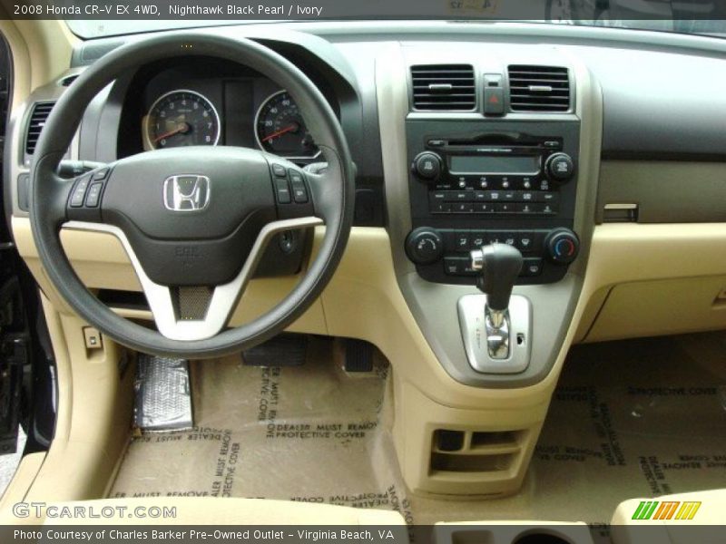 Nighthawk Black Pearl / Ivory 2008 Honda CR-V EX 4WD
