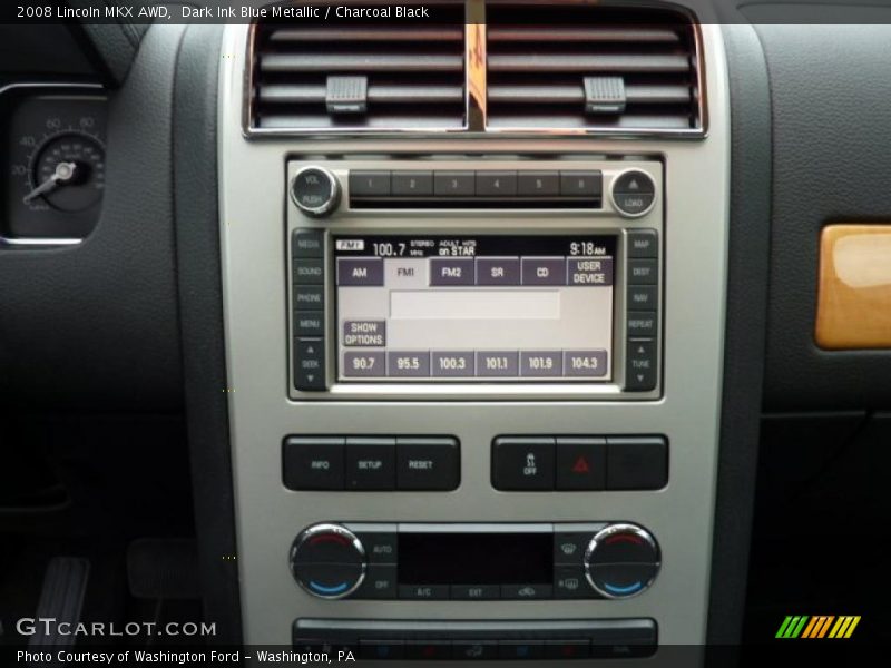 Dark Ink Blue Metallic / Charcoal Black 2008 Lincoln MKX AWD