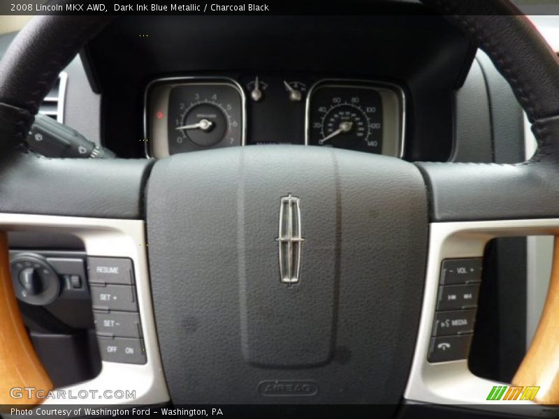 Dark Ink Blue Metallic / Charcoal Black 2008 Lincoln MKX AWD