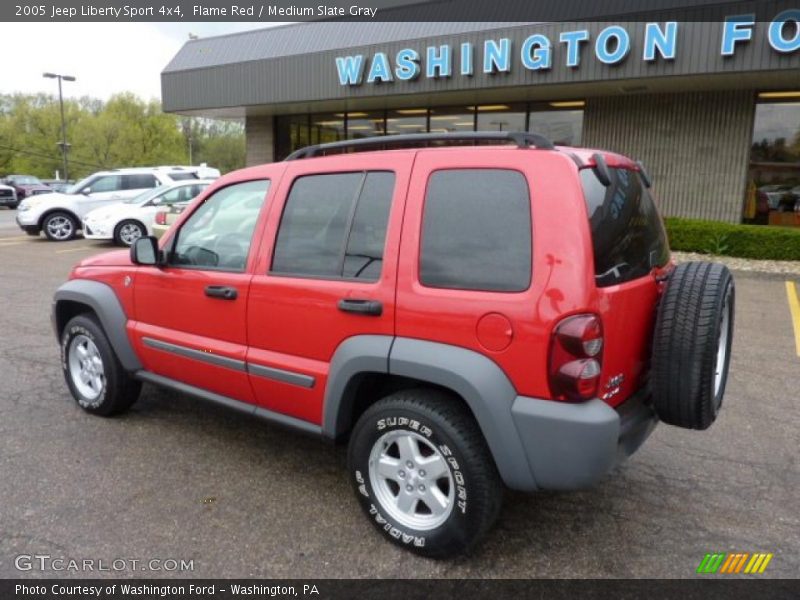 Flame Red / Medium Slate Gray 2005 Jeep Liberty Sport 4x4