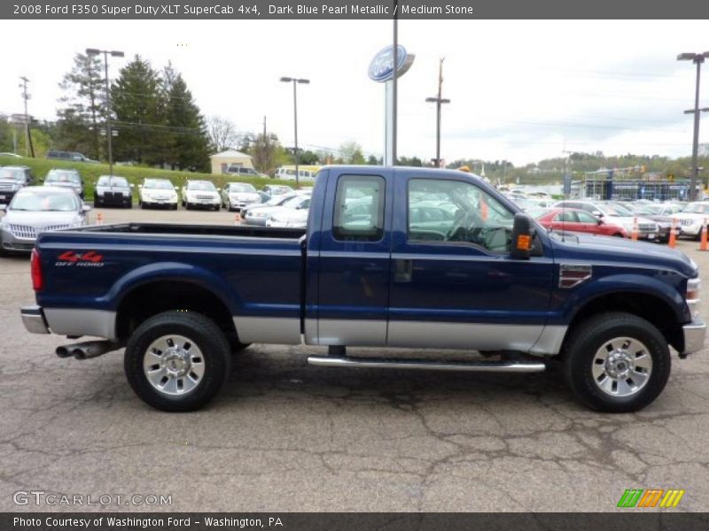 Dark Blue Pearl Metallic / Medium Stone 2008 Ford F350 Super Duty XLT SuperCab 4x4