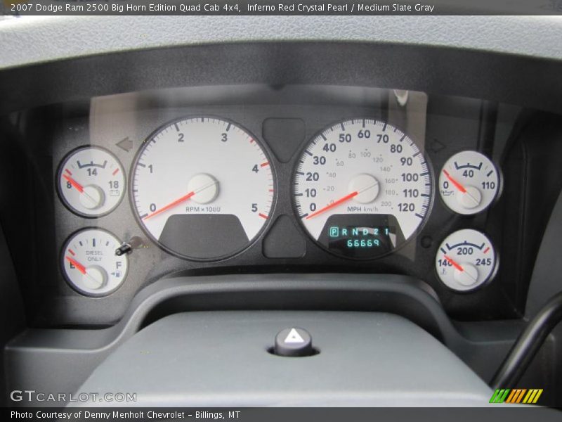 Inferno Red Crystal Pearl / Medium Slate Gray 2007 Dodge Ram 2500 Big Horn Edition Quad Cab 4x4