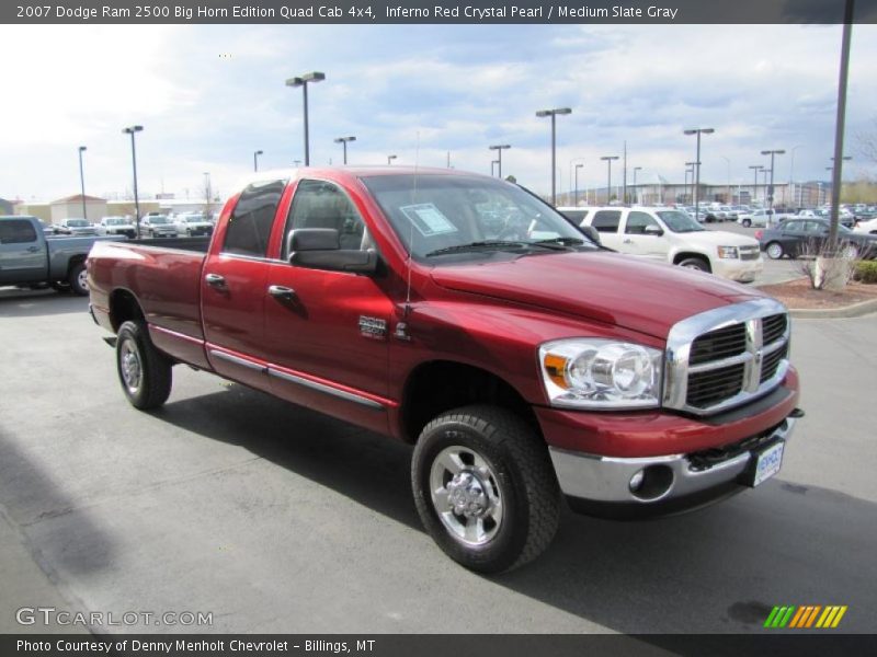 Inferno Red Crystal Pearl / Medium Slate Gray 2007 Dodge Ram 2500 Big Horn Edition Quad Cab 4x4