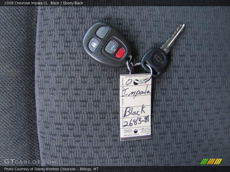 Black / Ebony Black 2008 Chevrolet Impala LS
