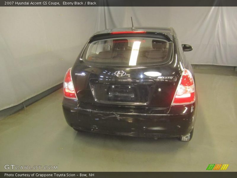 Ebony Black / Black 2007 Hyundai Accent GS Coupe