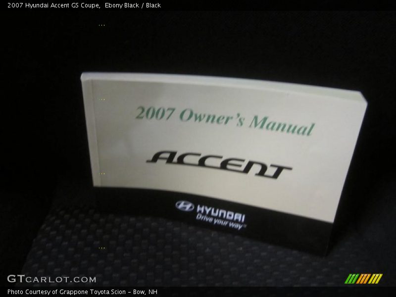 Ebony Black / Black 2007 Hyundai Accent GS Coupe
