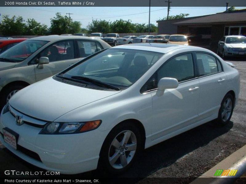 Taffeta White / Gray 2008 Honda Civic EX Sedan