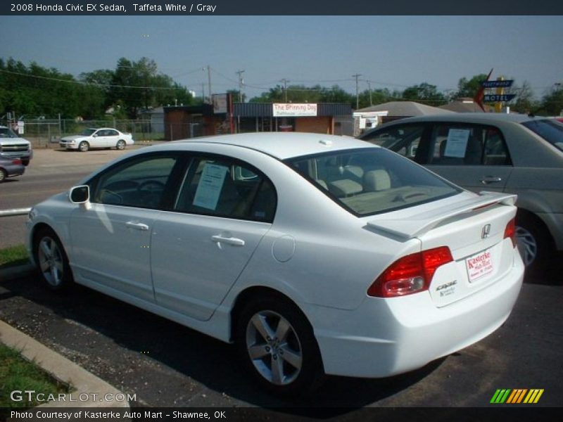 Taffeta White / Gray 2008 Honda Civic EX Sedan