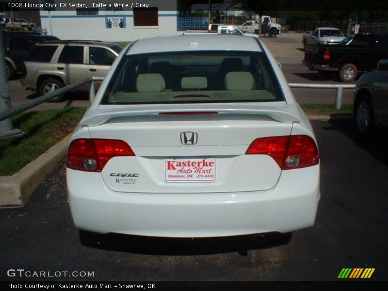 Taffeta White / Gray 2008 Honda Civic EX Sedan