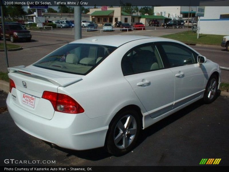 Taffeta White / Gray 2008 Honda Civic EX Sedan