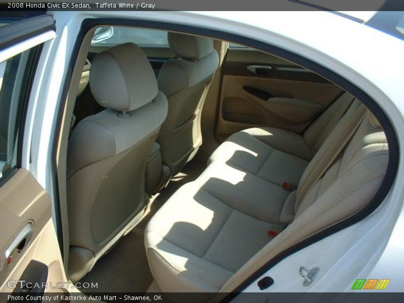Taffeta White / Gray 2008 Honda Civic EX Sedan