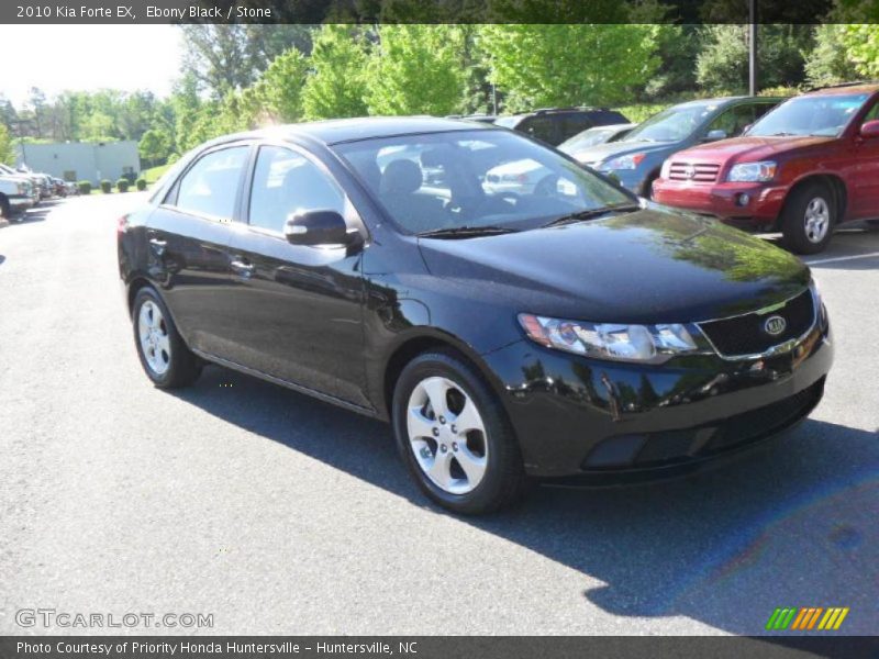 Ebony Black / Stone 2010 Kia Forte EX