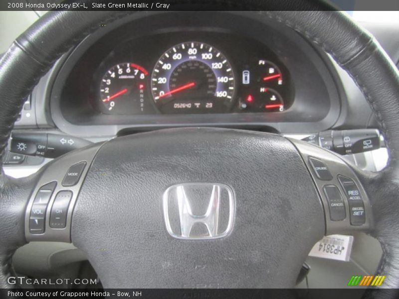 Slate Green Metallic / Gray 2008 Honda Odyssey EX-L