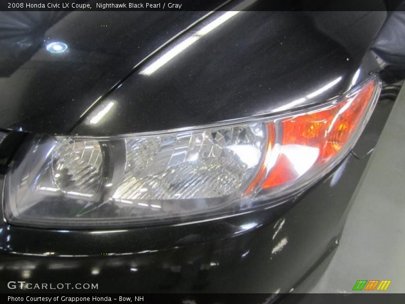 Nighthawk Black Pearl / Gray 2008 Honda Civic LX Coupe