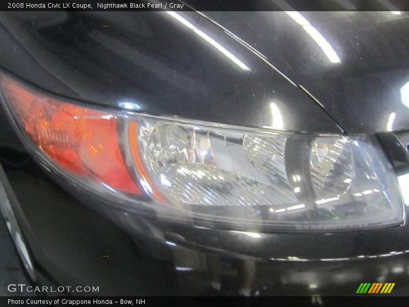 Nighthawk Black Pearl / Gray 2008 Honda Civic LX Coupe