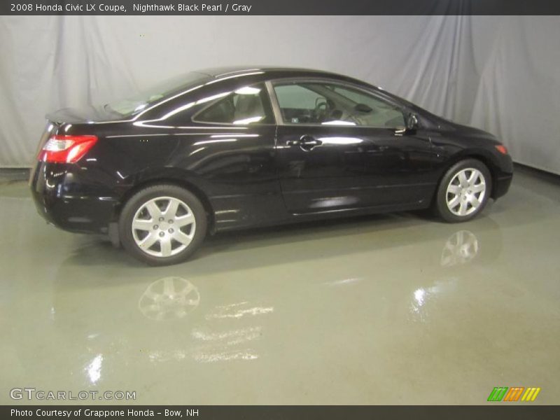 Nighthawk Black Pearl / Gray 2008 Honda Civic LX Coupe