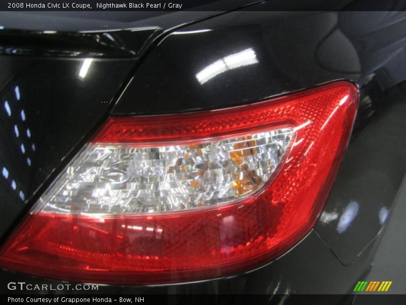 Nighthawk Black Pearl / Gray 2008 Honda Civic LX Coupe