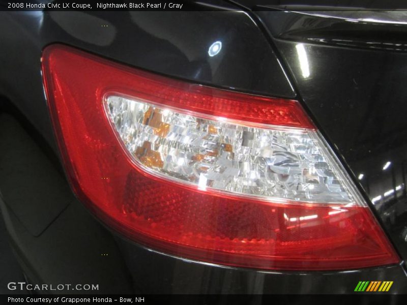 Nighthawk Black Pearl / Gray 2008 Honda Civic LX Coupe