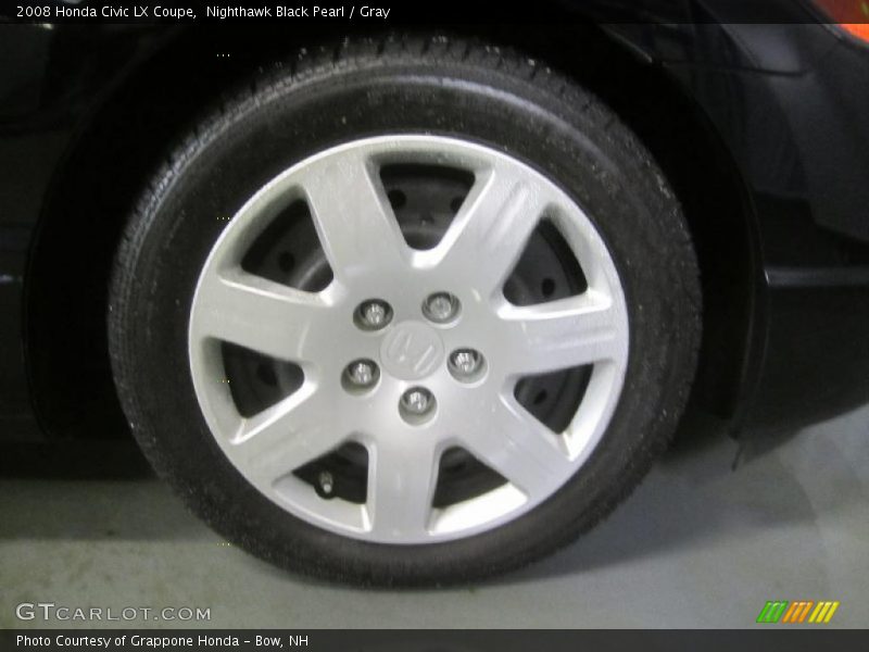 Nighthawk Black Pearl / Gray 2008 Honda Civic LX Coupe