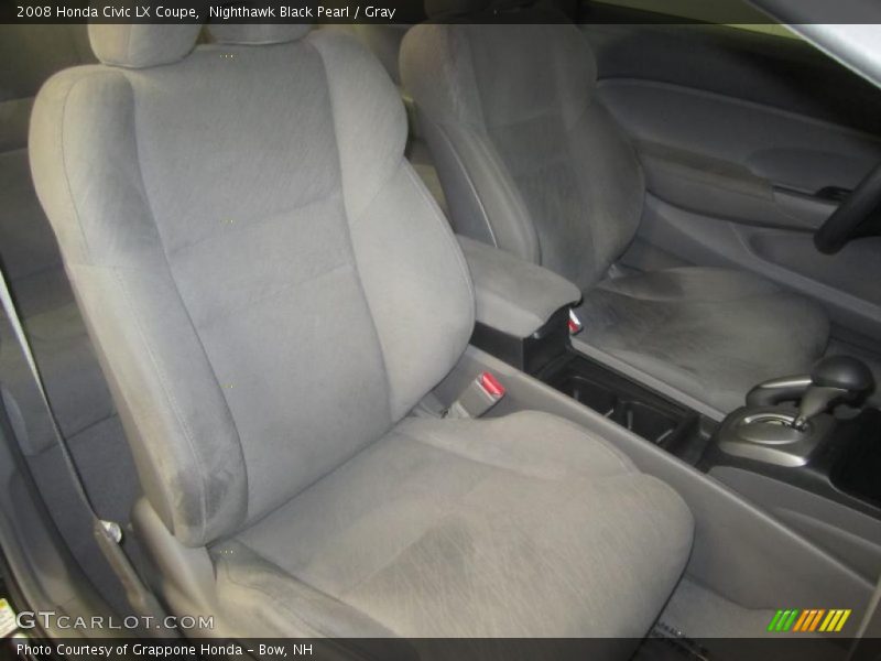 Nighthawk Black Pearl / Gray 2008 Honda Civic LX Coupe