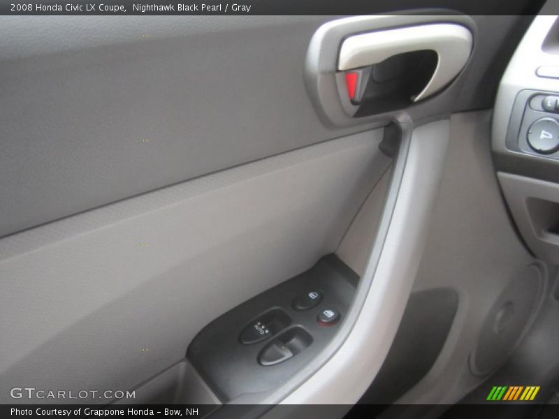 Nighthawk Black Pearl / Gray 2008 Honda Civic LX Coupe