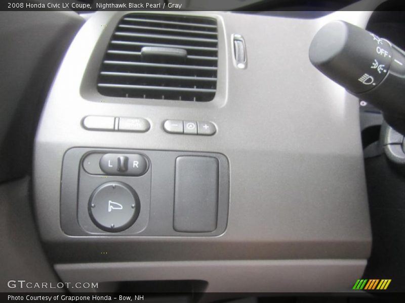 Nighthawk Black Pearl / Gray 2008 Honda Civic LX Coupe